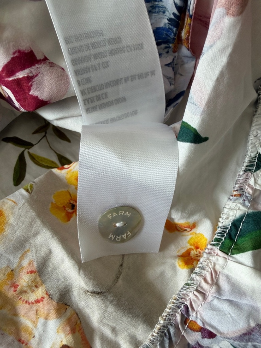 NWT Farm Rio Women's Greek Garden Off-White Mini Dress Sz Small - Picture 8 of 9